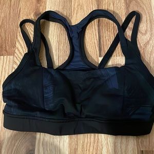 Really cute blue and black Strappy Lululemon Sports Bra